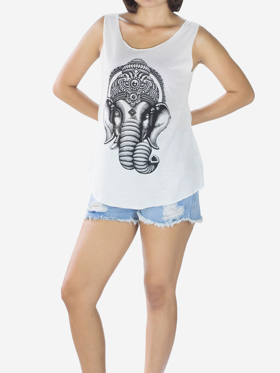 Elephant Head Yoga Vest Top