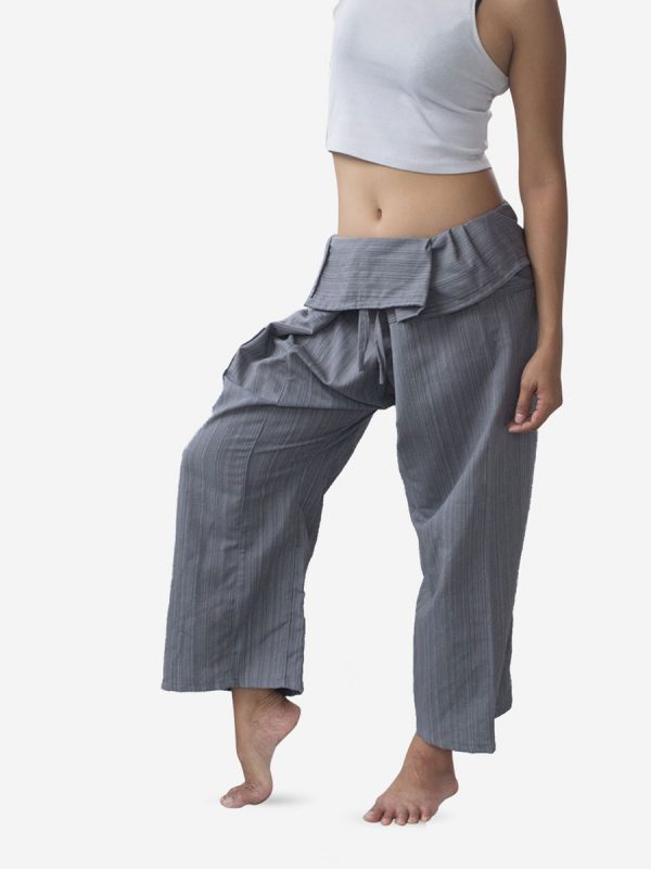 Women's Plain Grey Thai Fisherman Pants